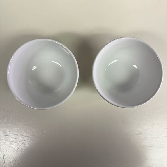 Made in Portugal for Over and Back White Ceramic Bowls Set of 2 - Picture 3 of 4